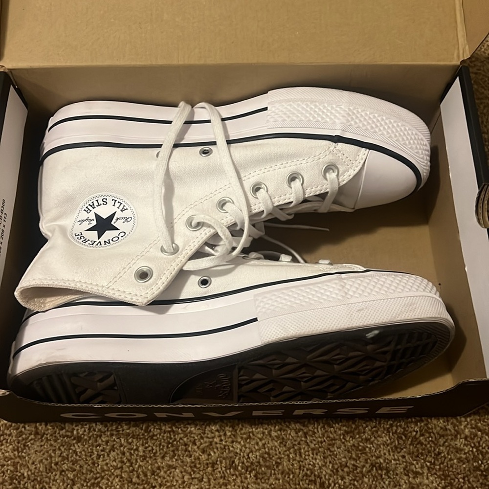 White Hightop Converse! Brand New w/ Box